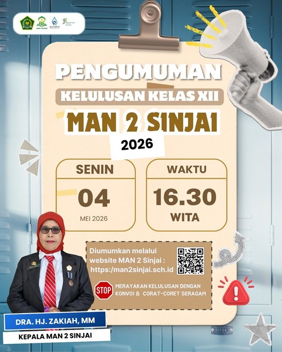 Pengumuman Kelulusan Kelas XII tahun 2026 MAN 2 Sinjai